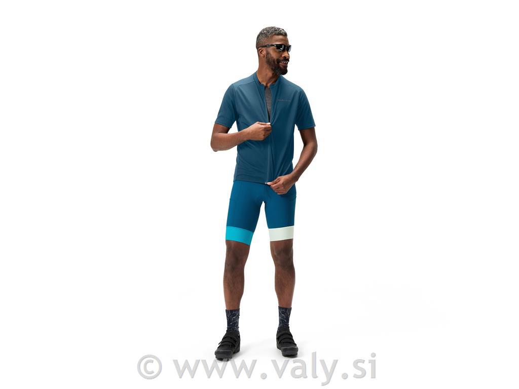 Endura kratka kolesarska majica LOOP Zipped Yersey modra