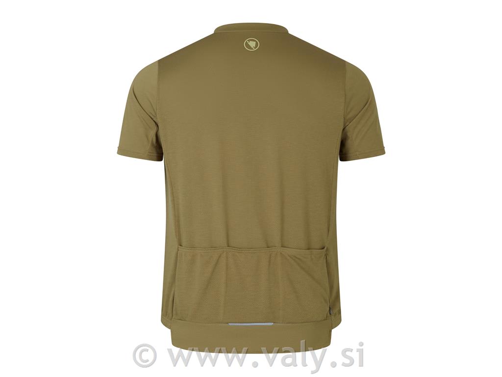 Endura kratka kolesarska majica LOOP Zipped Yersey zelena