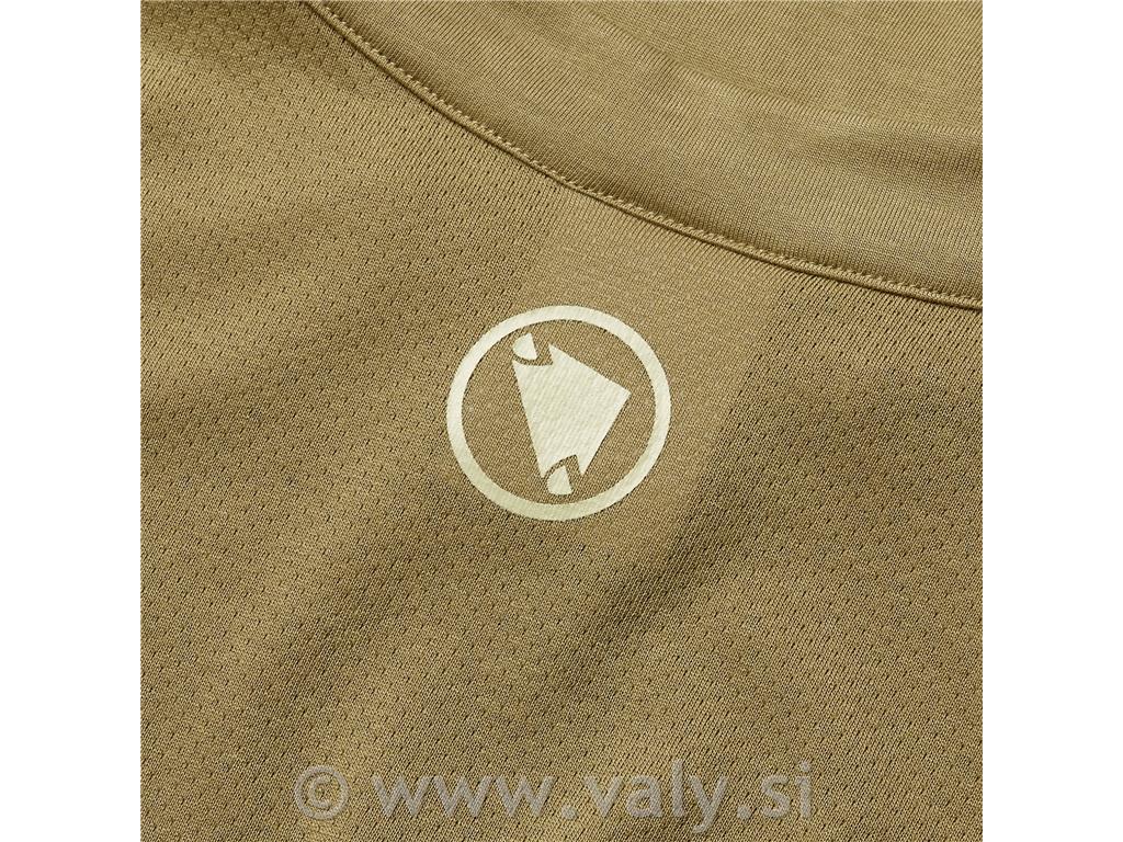 Endura kratka kolesarska majica LOOP Zipped Yersey zelena