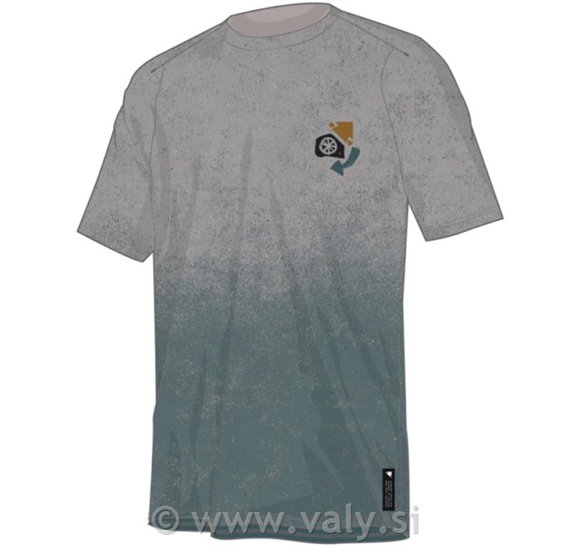 Endura majica SingleTrack SS Print Tee siva - titanium