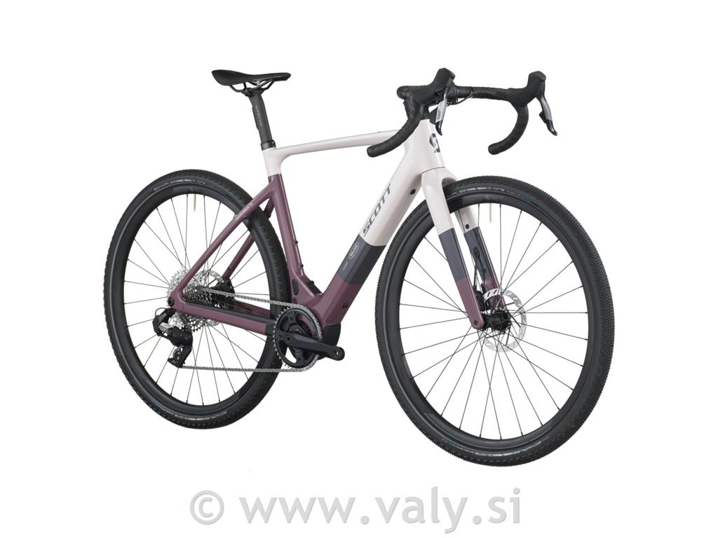 Scott gravel električno kolo Solace Gravel 30 roza vijolična