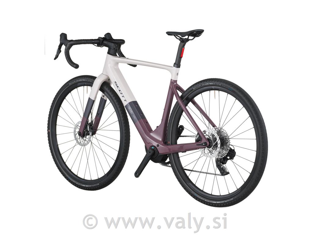 Scott gravel električno kolo Solace Gravel 30 roza vijolična