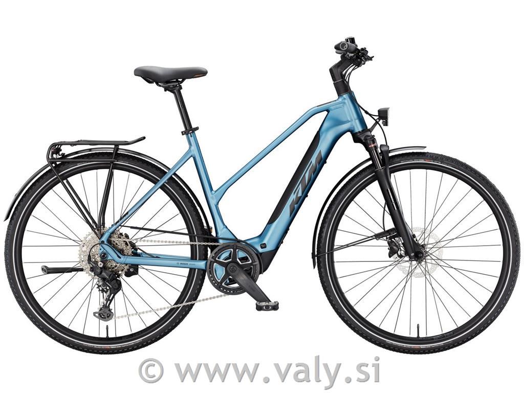 KTM lahko žensko električno kolo Macina Sport SX 20 modra