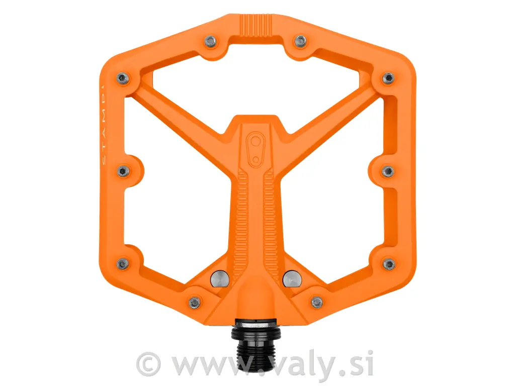 Crank Brothers flat pedala Stamp 1 small&large GEN 2 oranžna