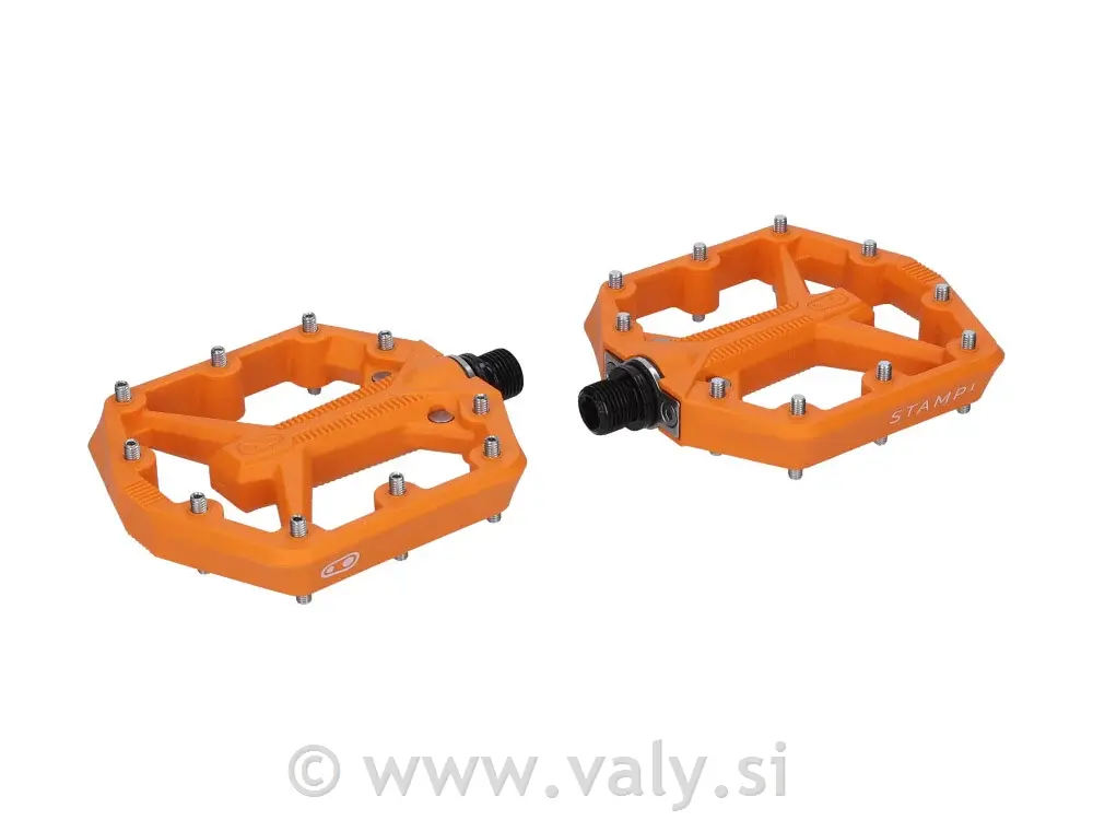 Crank Brothers flat pedala Stamp 1 small&large GEN 2 oranžna