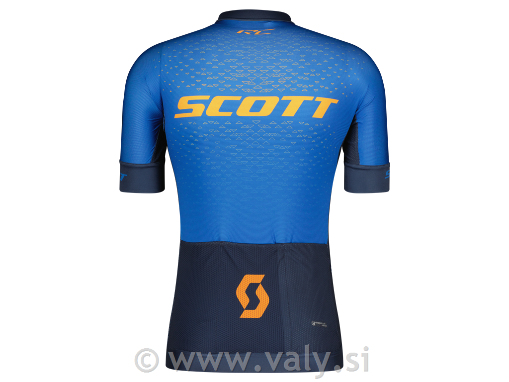 Scott majica RC PRO kratek rokav temno modra bakreno oranžna