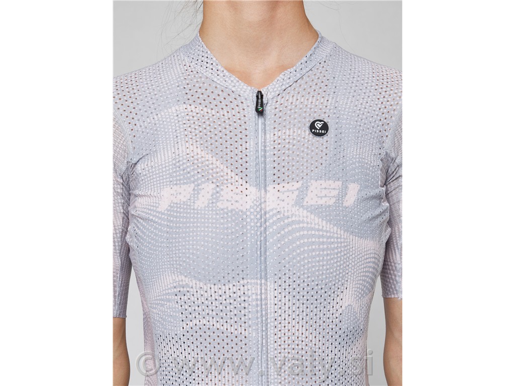 Pissei ženska majica Sanremo kratka majica siva - roza