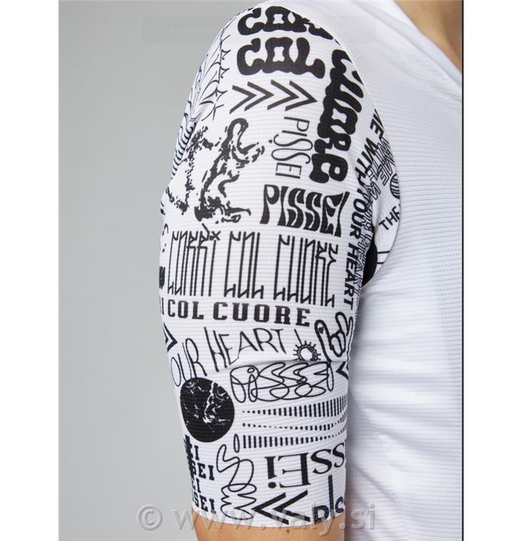 Pissei kratka ženska majica Prime "Bianco/Lettering"