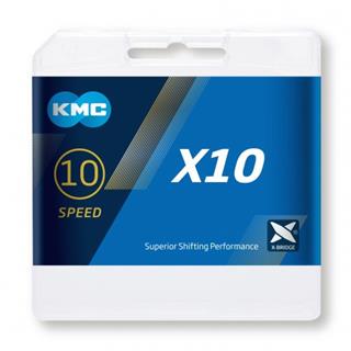 KMC veriga X10 srebrna črna